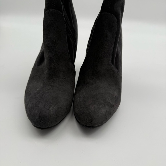 SAM EDELMAN KENT over the knee heeled suede boot dark grey - Picture 6 of 16